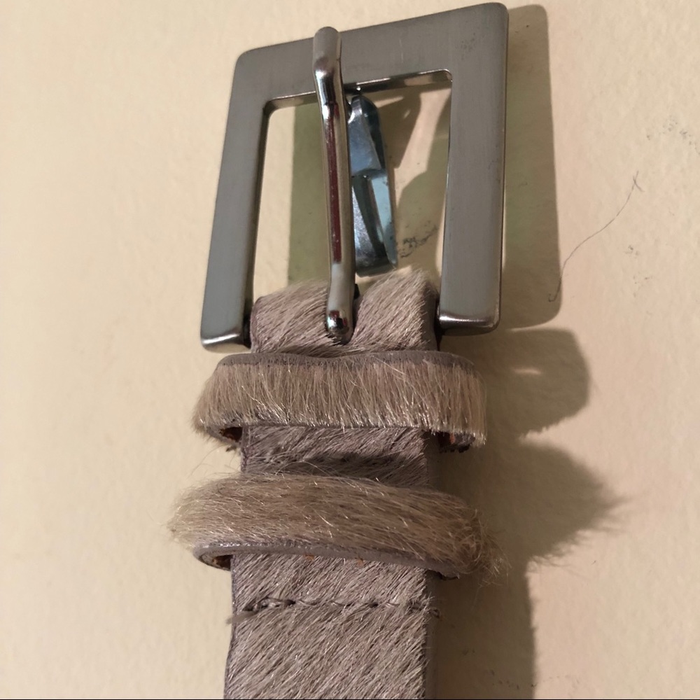 Beige Genuine Italian Leather Belt